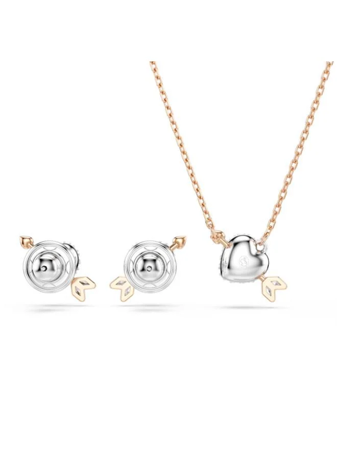 SWAROVSKI Idyllia White Crystal Rose Gold-Tone Plated Jewellery Set